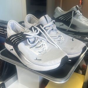 Puma White and Black Training Sneakers